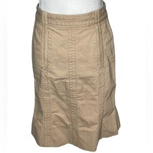 Marc Jacobs Classic Tan corduroy Ribbed mini Skirt Size 2 kangaroo pocket